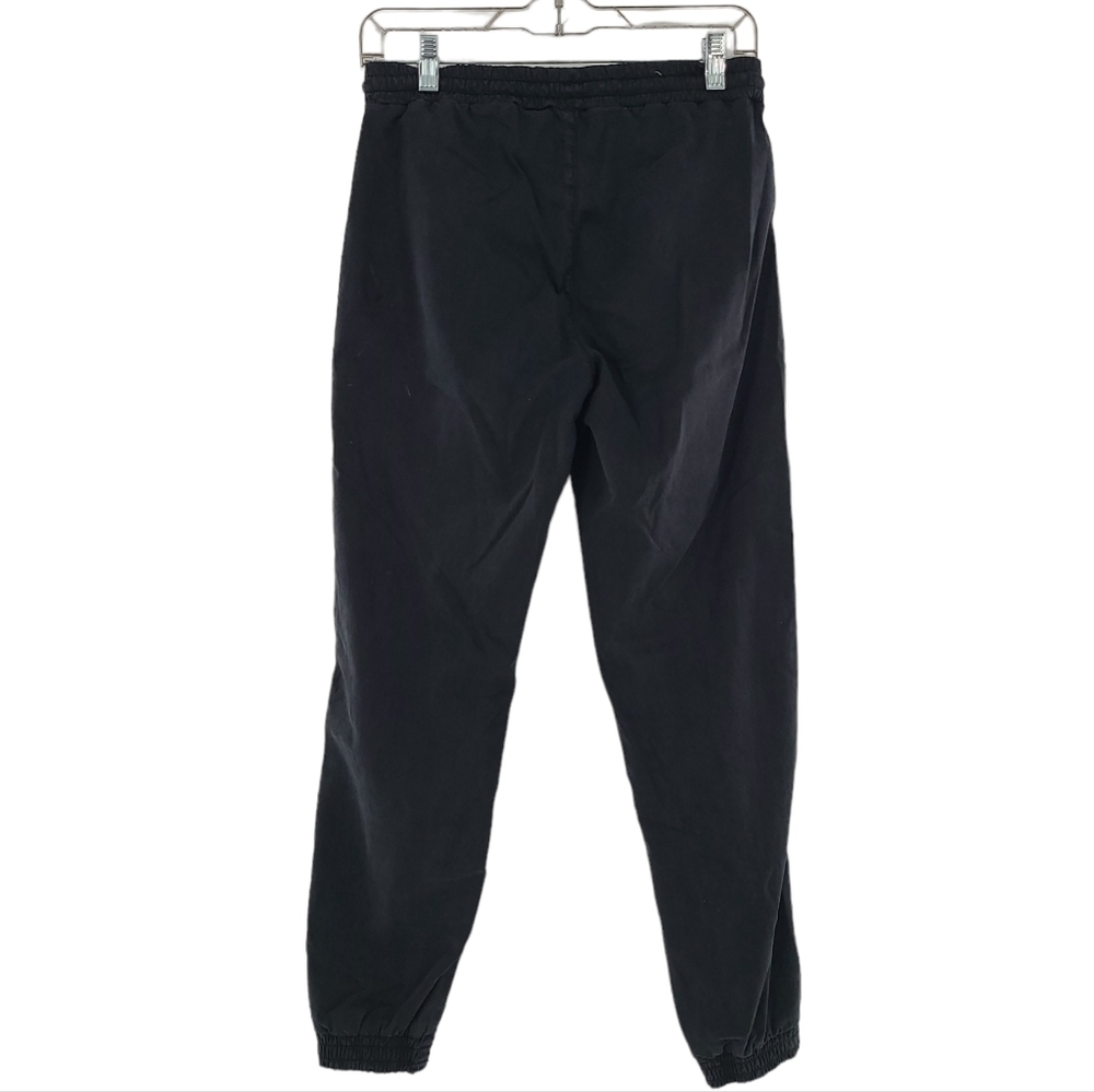 Zara waist string Charcoal washing cotton spandex‎ Jogger Pants XS Tapered Leg.